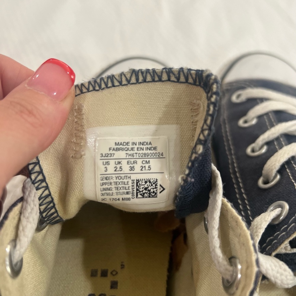 Converse size 3 in youth color Blue - Picture 3 of 8